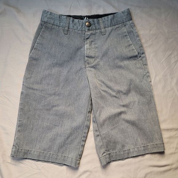 Early 2010s Volcom youth grey casual shorts - size 24/8 - Picture 1 of 10